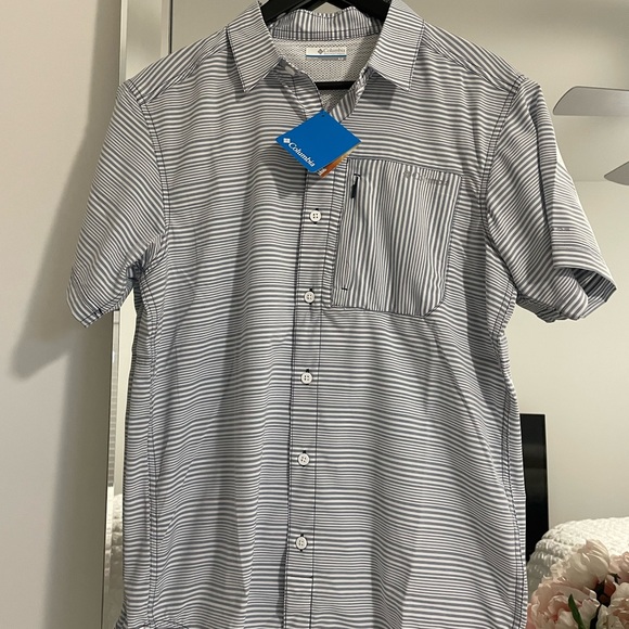 Columbia Mens Button Down Sportswear TShirt Twisted Creek NWT Small - Picture 2 of 6